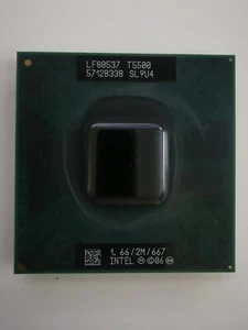 CPU INTEL CORE2DUO 1.66GHZ 2M 667 T5500 SL9U4 LAPTOP SOCKET-P PROCESSORE - Foto 1 di 1