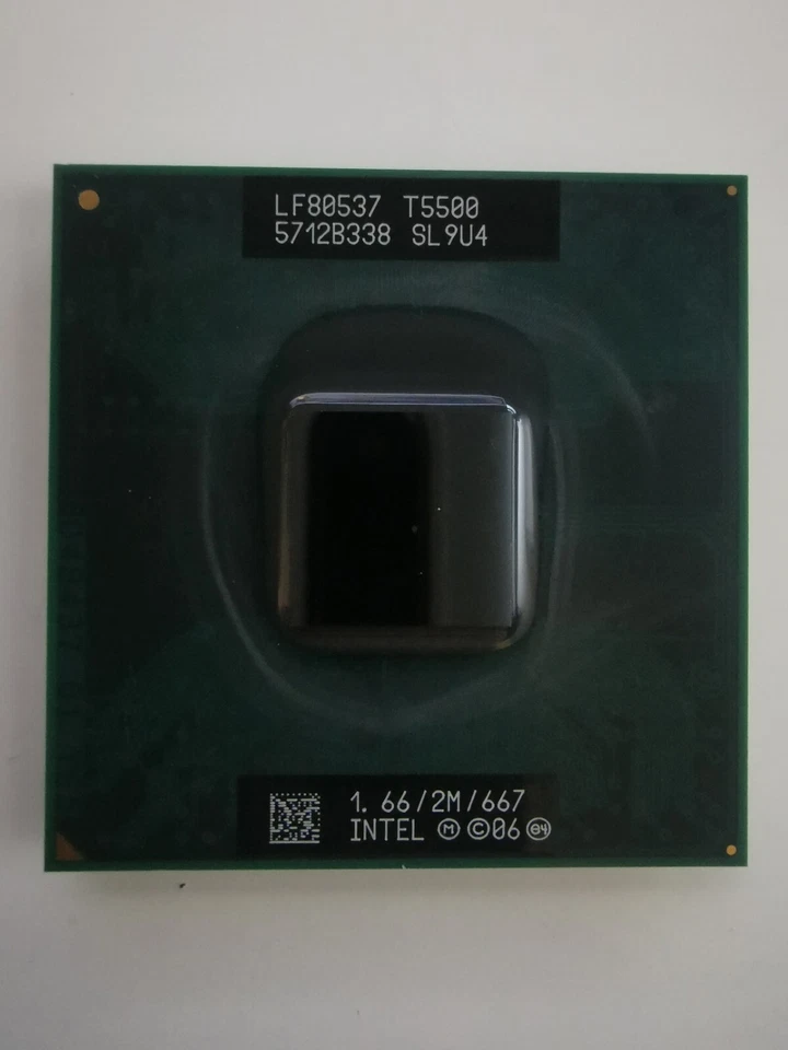 CPU INTEL CORE2DUO 1.66GHZ 2M 667 T5500 SL9U4 LAPTOP SOCKET-P PROCESSORE - Immagine 1 di 1