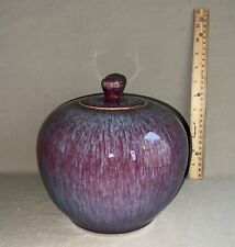 Antique Qing Chinese China Porcelain Pottery Red Flambe Oxblood Ginger Jar Vase