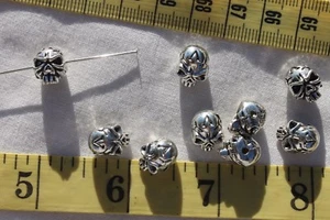 Tibetano 9x11mm Espeluznante Estilo Halloween Calavera Hormiga Plata Joyería Cuentas TSA27 10 piezas - Imagen 1 de 1