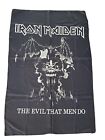 Vtg Original Iron Maiden The Evil That Men Do Cloth Tapestry Banner Poster Sign