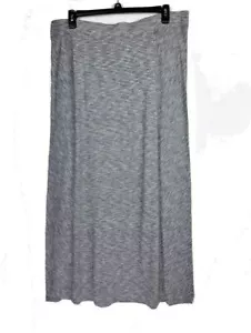 Neu mit Etikett Lou & Grey elastischer Bund Stretch grau/weiß Damen Maxirock Größe XL - Bild 1 von 3