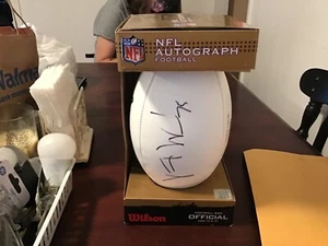 NEW ENGLAND PATRIOTS VINCE WILFORK AUTOGRAPHED WILSON NFL FOOTBALL - Picture 1 of 3