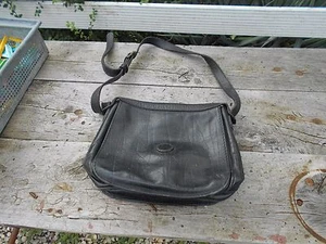 SAC PORTE EPAULE  CUIR EPAIS HENRY SAXEL NOIR TBE A 45€ ACH IMM FP mon MOND REL - Picture 1 of 12