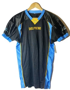 YOUTH Dolphins Jersey Top Shirt BLACK - XL - Picture 1 of 3