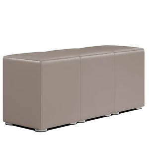 CUBO FULL | Bistro Hockerbank | Taupe | Leder | Gastro Sitzwürfel - Bild 1 von 8