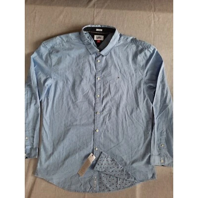 Tommy Jeans 1985 Men 3XL Slim Fit  Embroider Logo Button Shirt LongSleeve Cotton - Image 1 of 4