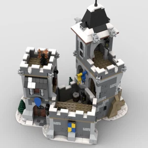 Custom MOC Small Castle Northern Tower: Dragon's Nest with Interior 971 Bricks - Picture 1 of 6
