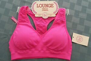 Aloha Pink SO Pink Lounge Bra Medium Seamless Yoga Bra NWT