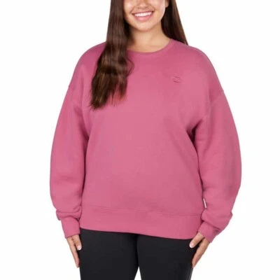 Champion Sweatshirt Women Large Sueded Crew Neck Relaxed Fit Pink NWT - Image 1 of 4