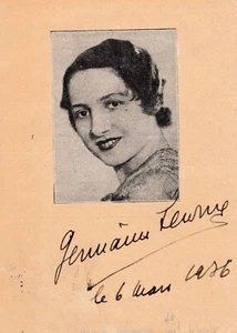 GERMAINE LEROUX Pianist signed Photo 1926 - Martinu komponiert für sie! - Bild 1 von 1