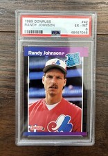 1989 Donruss Rated Rookie Randy Johnson  RC #42  PSA 6.0 Excellent