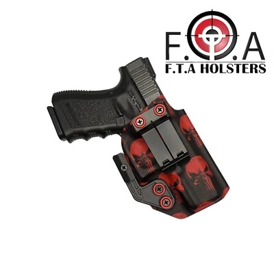 IWB Kydex Holster Optics-Ready – Claw, Adjustable Cant, Wedge – Punisher - Image 1 of 4