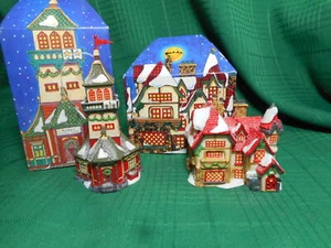 Dept 56 Classic Ornaments Santa's Workshop and Santa's Lookout Tower North Pole - Picture 1 of 11