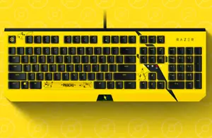 Razer Pokemon Pikachu limited Mechanical Wired gaming keyboard 104keys backlight - Picture 1 of 6