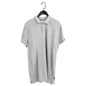 Wrangle Grey Cotton Blend Pin Striped Detail Short Sleeve Polo Top - Size L - Picture 1 of 15