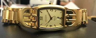 Cavadini Tonneau Luxus Unisex Uhr mit Similie Steinen  IPG VERGOLDET - Bild 1 von 2