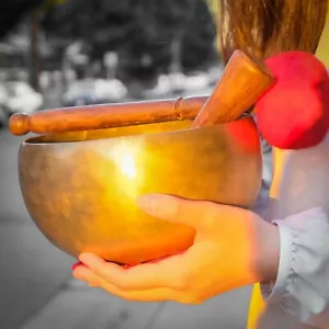 Pure sound*7inches Tibetan Handmade Therapy Singing Bowl - Picture 1 of 8