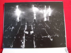 PHOTOGRAPH George Forss signed New York City modern East River fireworks B&W - Picture 1 of 3