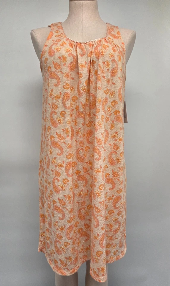 Nuevo con etiquetas Camisón Mujer Sin Mangas Croft & Barrow Poliéster Tejido Melocotón Naranja Pequeño Foto 1 de 4