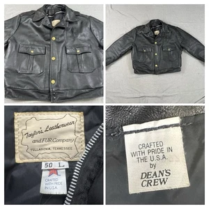 Vintage Taylor’s Leatherwear & Fur Co. Chicago Police Jacket 50L USA Made 4450Z - Bild 1 von 23