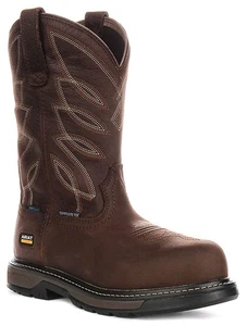 Ariat Nieteneinschläger Verbundmaterial Wadenlang Zug Auf Damenstiefel Brown UK - Bild 1 von 6