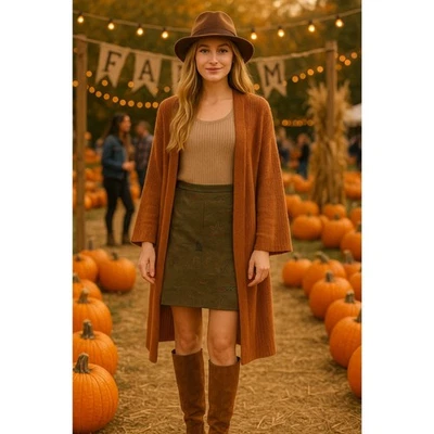 Falda Boho Bordada Meadow Rue Anthropologie Mujer Talla 2 Festival Verde Ejército Foto 1 de 4