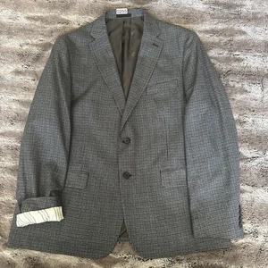 Blazer uomo Ralph Lauren Black Label cappotto sportivo lana seta grigio blu a quadri 46R - Foto 1 di 15