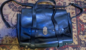 Will Leather Goods Everett Sillín Cuero Grueso Cartera Maletín Negro ¡Bonito! - Imagen 1 de 15