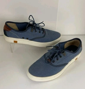 Womens Timberland Amherst Oxford Canvas Blue/ Tan UK 6.5 Casual Shoes Trainers - Picture 1 of 6