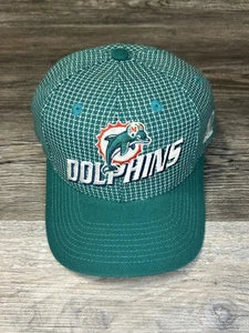 Vintage 90's Logo Athletic NFL Pro Line Miami Dolphins Grid Graph Strap Back Hat - Picture 1 of 13