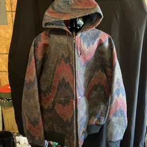 Vintage Carhartt Navajo 400 Aztec Blanket Jacket 80s Southwestern Size 2XL RARE - Picture 1 of 12