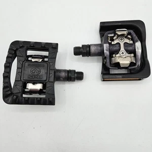 Pedales SPD sin clip Shimano PD-M535, + adaptador de plataforma SM-PD21, negro, MTB - Imagen 1 de 6