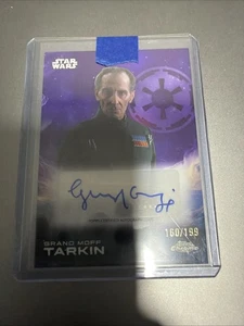 Topps Star Wars 2025 cromo chico Henry As Grand Moff Tarkin automático púrpura/199 - Imagen 1 de 5