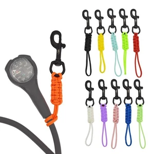 Glow-in-the-Dark Anti-Lost Lanyard Handwoven Single-Hook Leash for BCD Gear - Picture 1 of 27