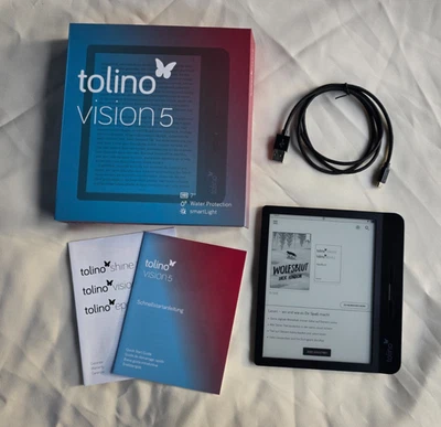 Tolino Vision 5 Schwarz TOP in OVP - Bild 1 von 4