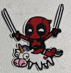 Marvel Deadpool With Unicorn Embroidered Patch -New - Picture 1 of 4