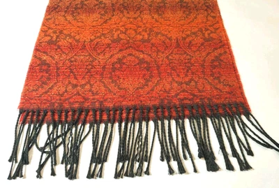 Cashmink Suave Bufanda Mujer Naranja Óxido Hecho en Alemania Flecos Largo Otoño Colores Foto 1 de 4