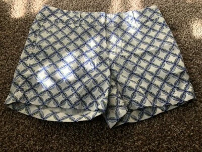 Vineyard Vines Blue Yellow White Print Shorts Women’s Girl's Size 0 - Image 1 of 4