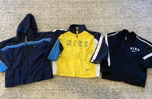 Boys Size 4 4T Nike Lot Of 3 Lightweight Track Jackets Full Zip Long Sleeve - Picture 1 of 15
