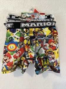 Mario Kart Boxer Briefs XS Size 4 Mesh Fabric 3pk Nintendo Boys Athletic - Picture 1 of 4