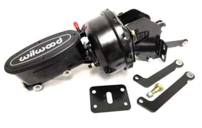 Cilindro maestro Wilwood de refuerzo de freno negro de 7" diámetro de 1" para MOPAR Dodge A B E Foto 1 de 4