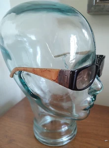 Alviero Martini La Classe Sonnenbrille Ledergestell Italien Kartenmotiv MK0098 - Bild 1 von 12