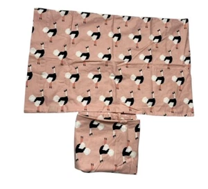Flanell 2 Stück Pfirsich Rosa Strauß Pillowfort Baumwolle Standard Kissenbezüge Paar Set - Bild 1 von 3