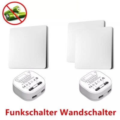 Funkschalter System batterielos KINETIC, Funk-Wand-schalter & Funk-Empfänger - Bild 1 von 4