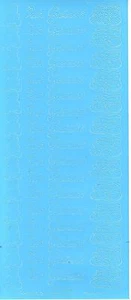 * Stickerbogen Sticker Aufkleber Schriftzug Zur Geburt Junge hellblau (460 - Bild 1 von 2