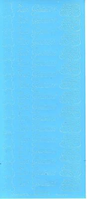 * Stickerbogen Sticker Aufkleber Schriftzug Zur Geburt Junge hellblau (460 - Bild 1 von 2