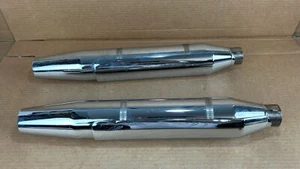 Harley Davidson OEM Set Exhaust Chrome 2009 - 2017 Softail 64708-08B - Picture 1 of 22