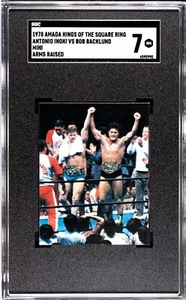 1978 Amada Kings of the Squared Ring Mini Antonio Inoki Bob Backlund RC SGC 7 NM - Picture 1 of 2