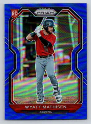 2021 Panini Prizm Prizms Blue #84 Wyatt Mathisen (ref 199282) - Image 1 of 2